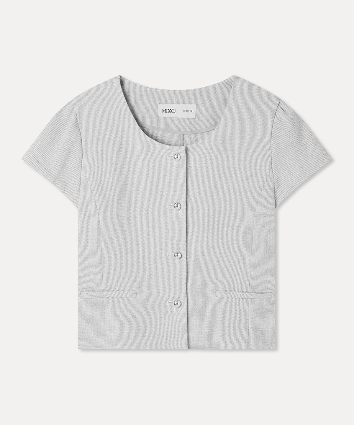 미쏘(MIXXO) 캡소매 반팔자켓_MIWJKG561G