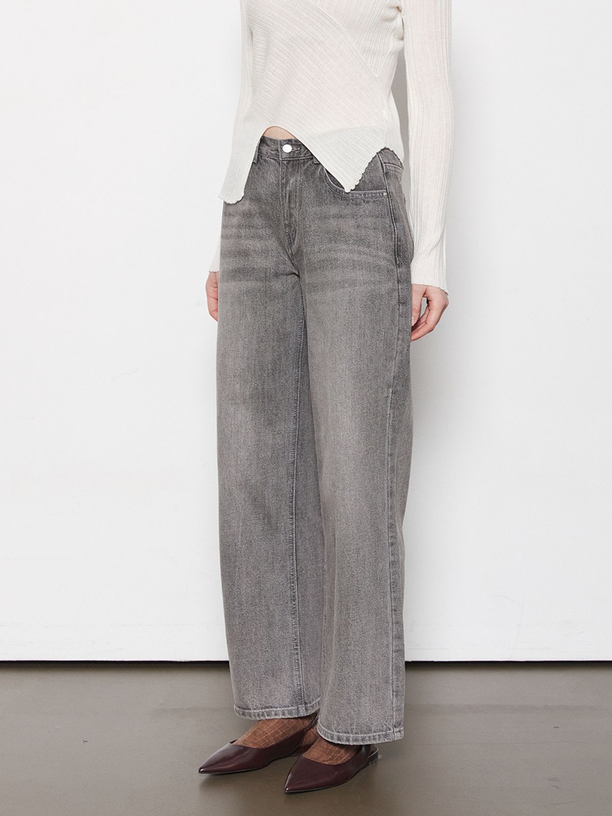 레이허(RAYHER) GREY CLASSIC STRAIGHT DENIM