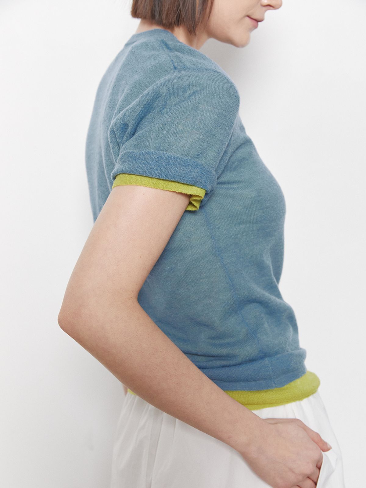 레이허(RAYHER) NATURAL SLUB U-NECK TEE[2COLORS]