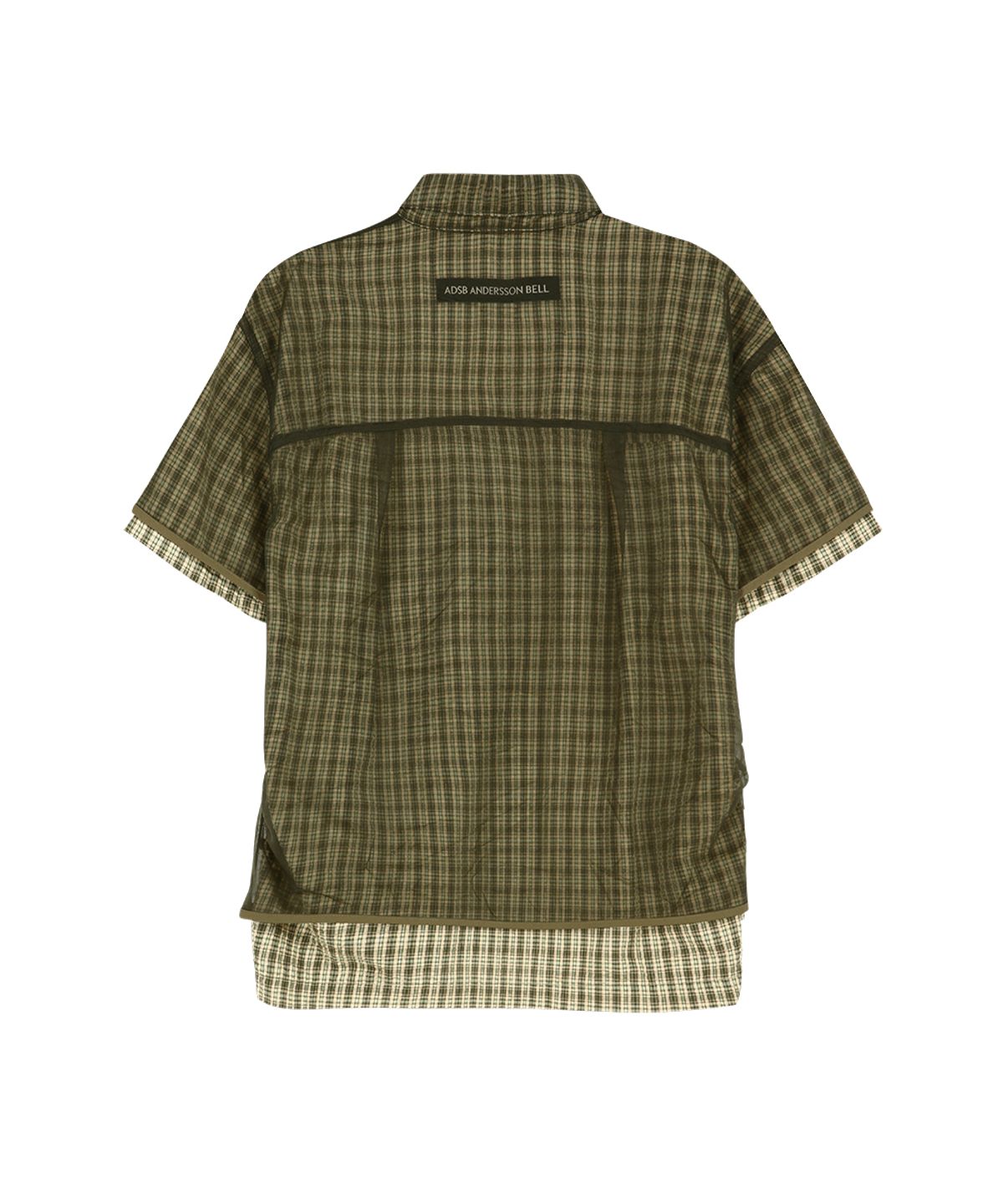 앤더슨벨(ADSB ANDERSSON BELL) CHECK SHEER LAYERED SHIRT atb1536m(GREEN)