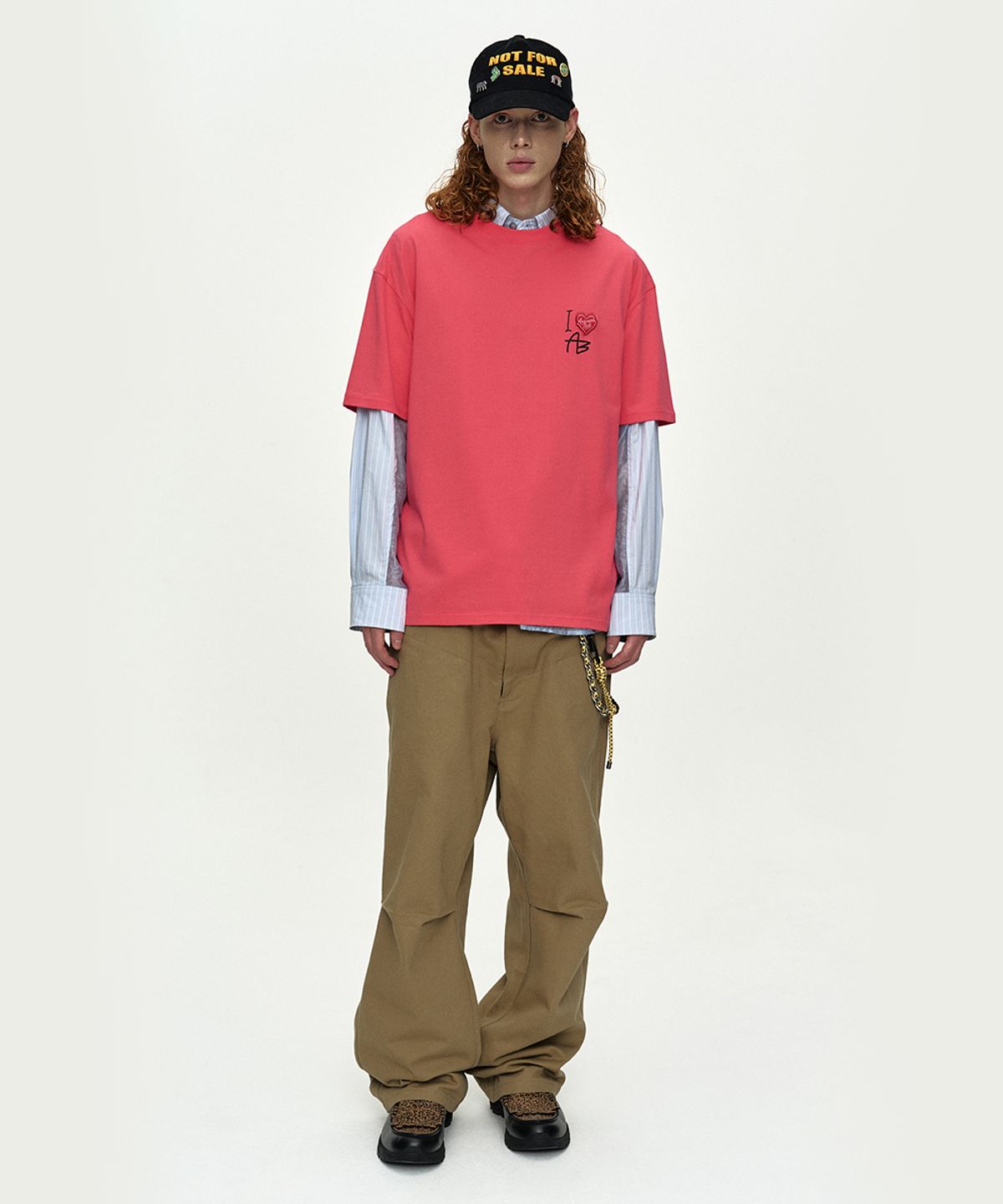 앤더슨벨(ADSB ANDERSSON BELL) (ESSENTIAL) UNISEX ARCHIVE T-SHIRT atb1422u(PINK)