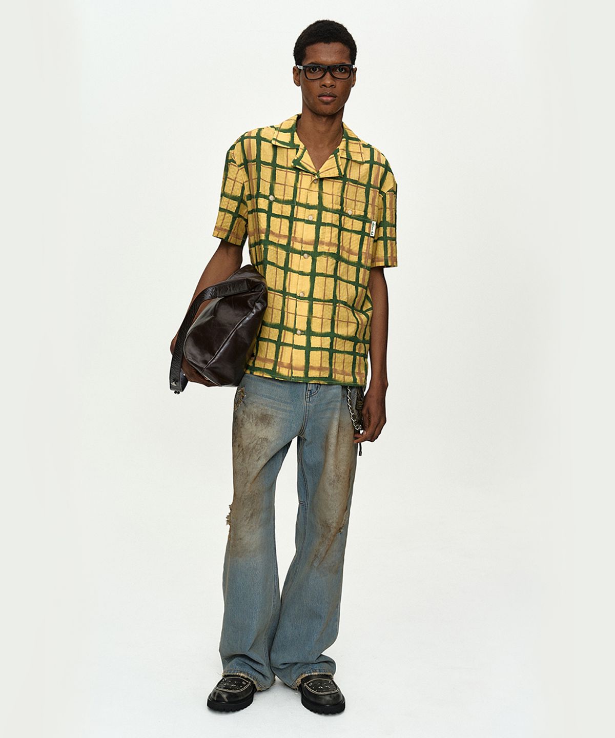 앤더슨벨(ADSB ANDERSSON BELL) ROTHKO OPEN COLLAR SHIRT atb1525m(YELLOW)
