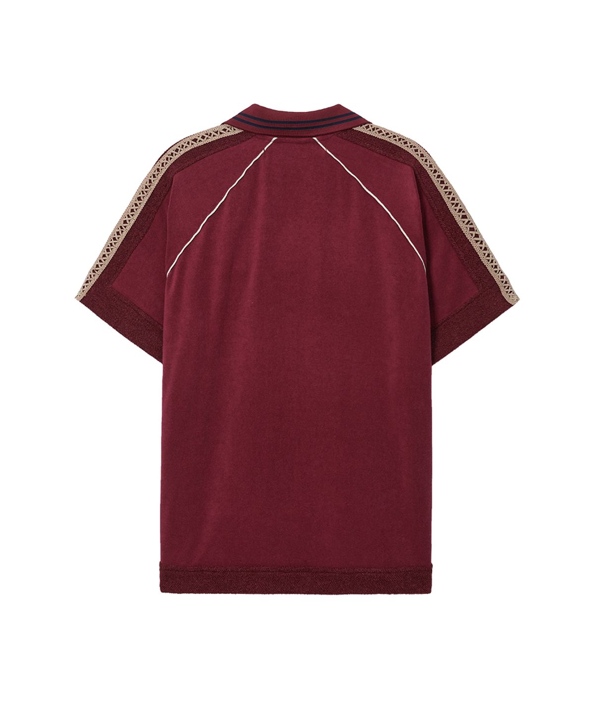앤더슨벨(ADSB ANDERSSON BELL) LAGOS TERRY OPEN COLLAR SHIRT atb1552m(WINE)