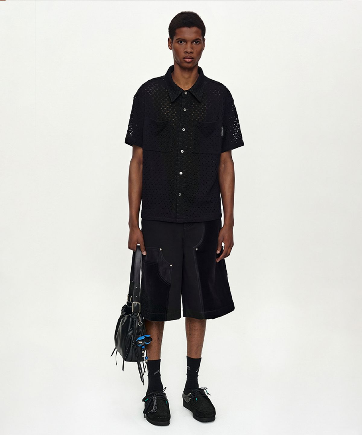 앤더슨벨(ADSB ANDERSSON BELL) TRES SHEER KNITTED SHIRT atb1448m(BLACK)