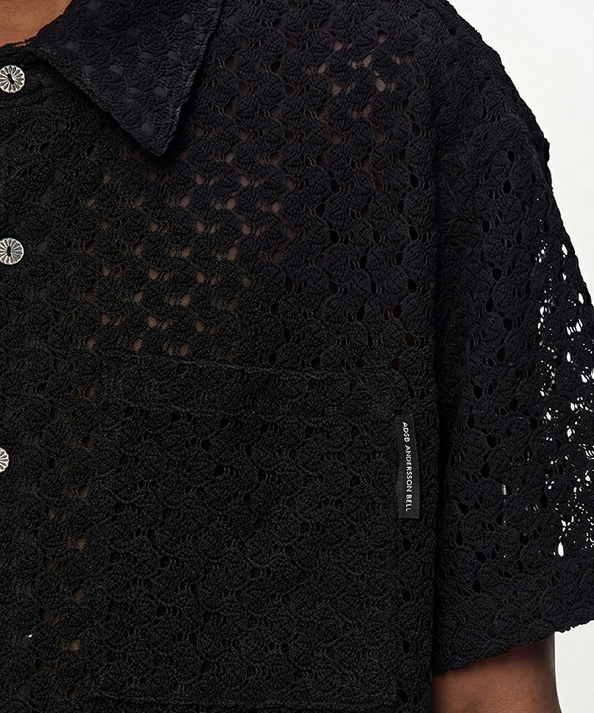 앤더슨벨(ADSB ANDERSSON BELL) TRES SHEER KNITTED SHIRT atb1448m(BLACK)