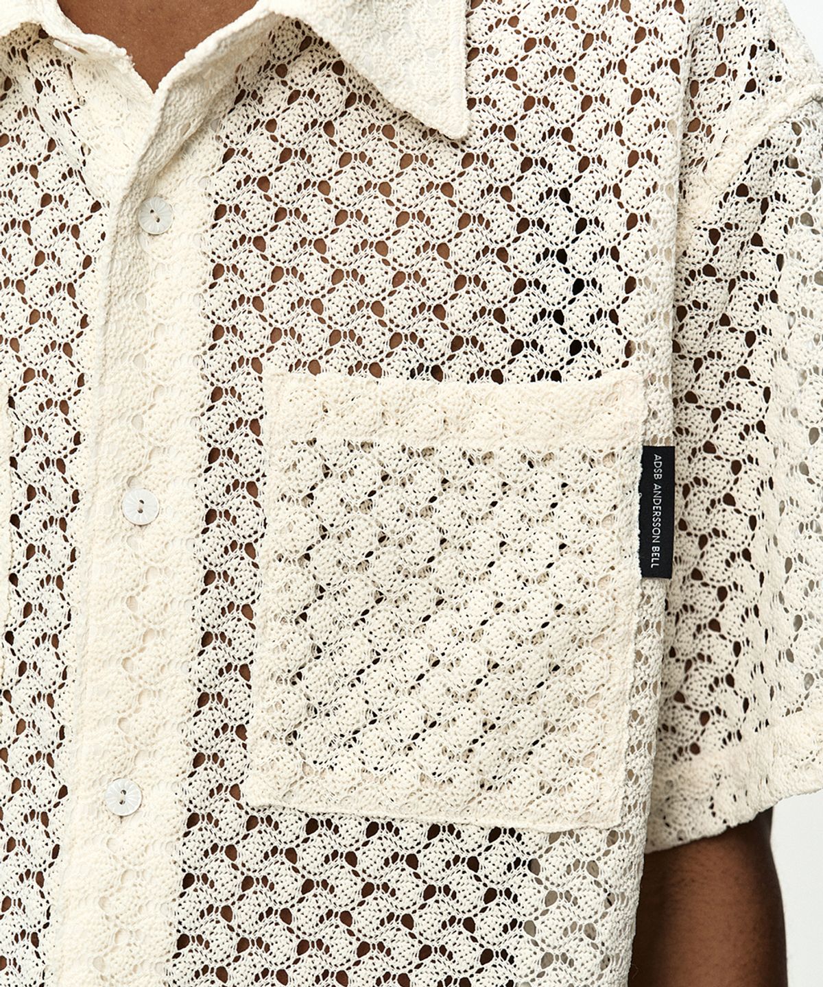 앤더슨벨(ADSB ANDERSSON BELL) TRES SHEER KNITTED SHIRT atb1448m(ECRU)