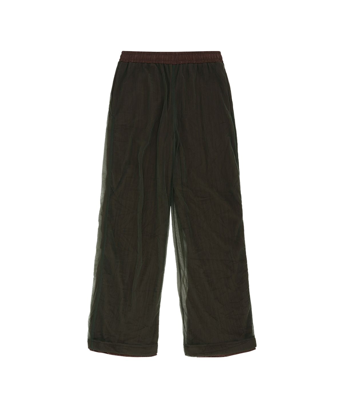 앤더슨벨(ADSB ANDERSSON BELL) OVERLAY PLEATS WIDE-LEG TROUSERS apa908m(KHAKI BROWN)