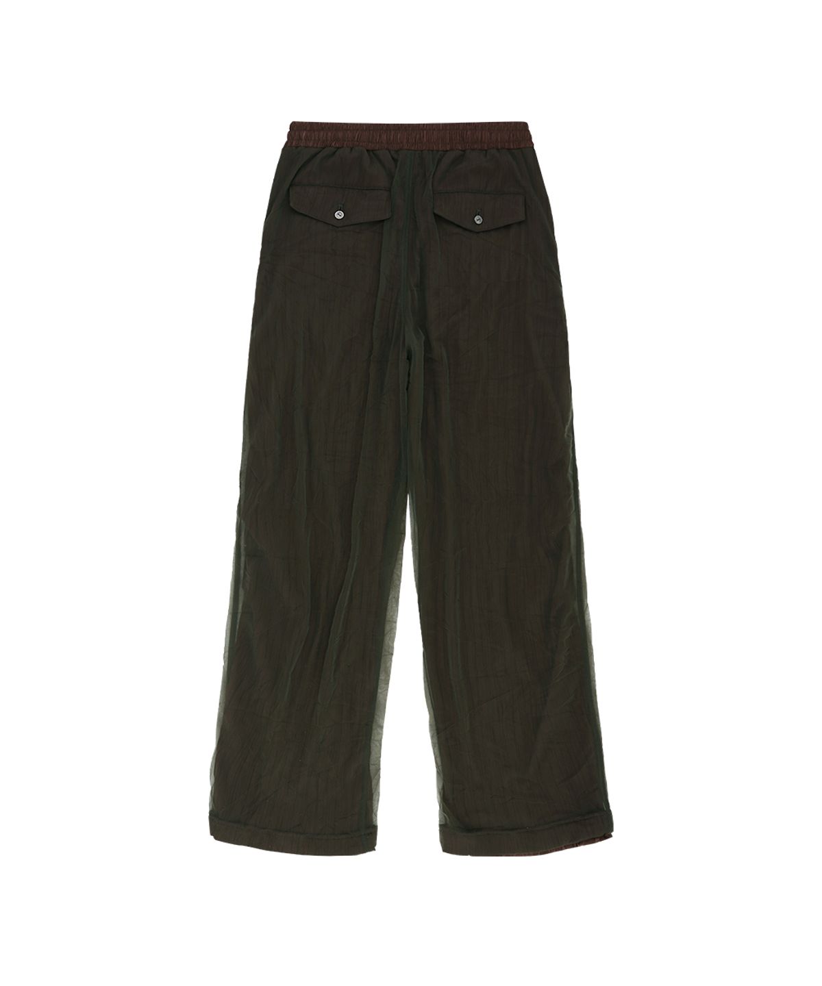 앤더슨벨(ADSB ANDERSSON BELL) OVERLAY PLEATS WIDE-LEG TROUSERS apa908m(KHAKI BROWN)