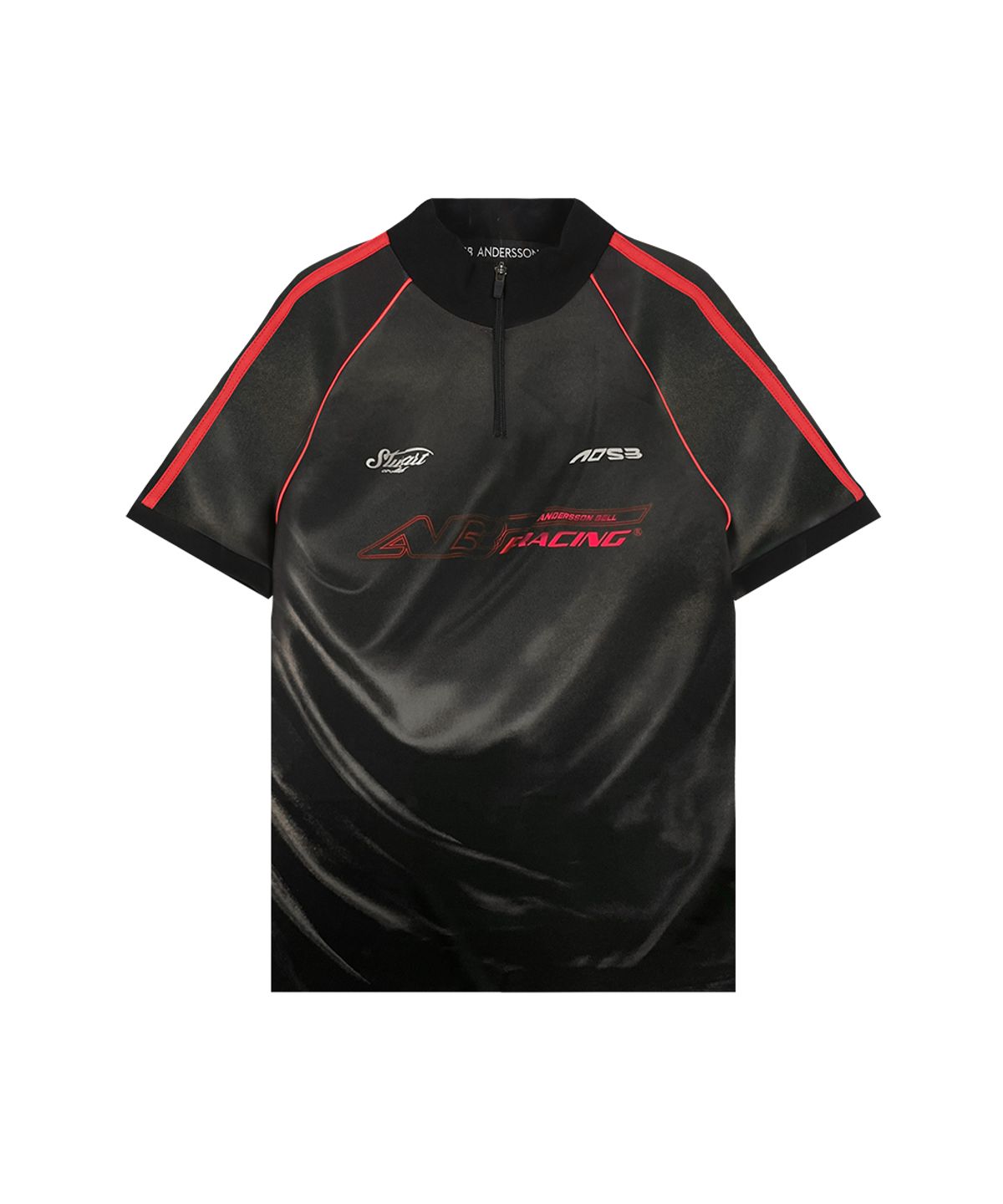 앤더슨벨(ADSB ANDERSSON BELL) PRINTED RACING ZIP-UP TOP atb1490w(BLACK)