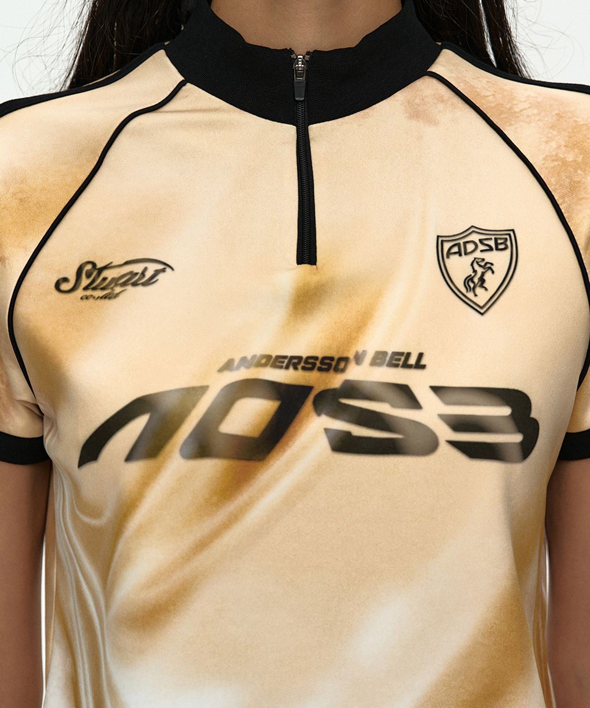 앤더슨벨(ADSB ANDERSSON BELL) PRINTED FOOTBALL ZIP-UP TOP atb1489w(GOLD)