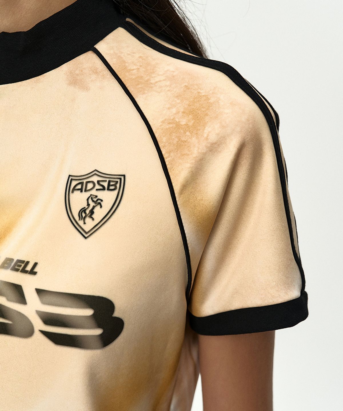 앤더슨벨(ADSB ANDERSSON BELL) PRINTED FOOTBALL ZIP-UP TOP atb1489w(GOLD)