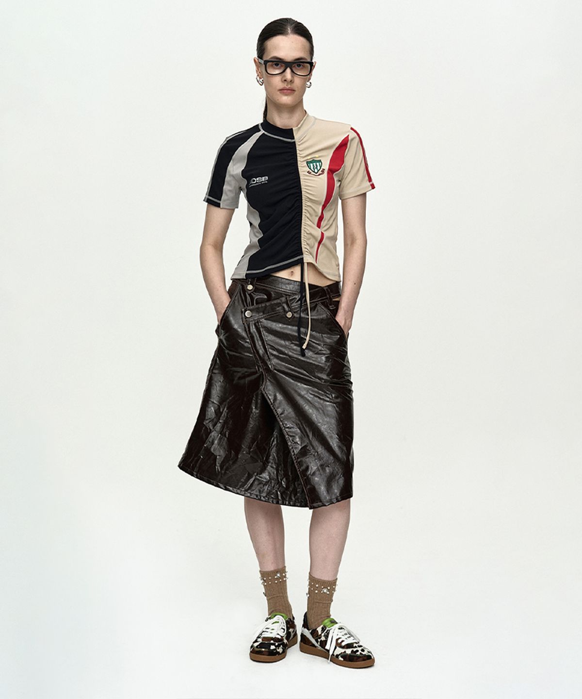 앤더슨벨(ADSB ANDERSSON BELL) HYBRID CUT SOCCER JERSEY atb1468w(BLACK/BEIGE)