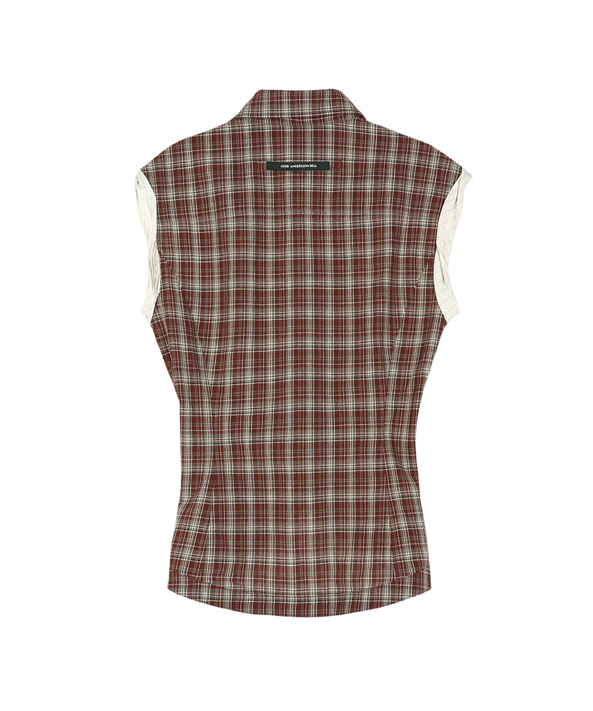 앤더슨벨(ADSB ANDERSSON BELL) CHECK SLEEVELESS SHIRT atb1569w(BROWN)