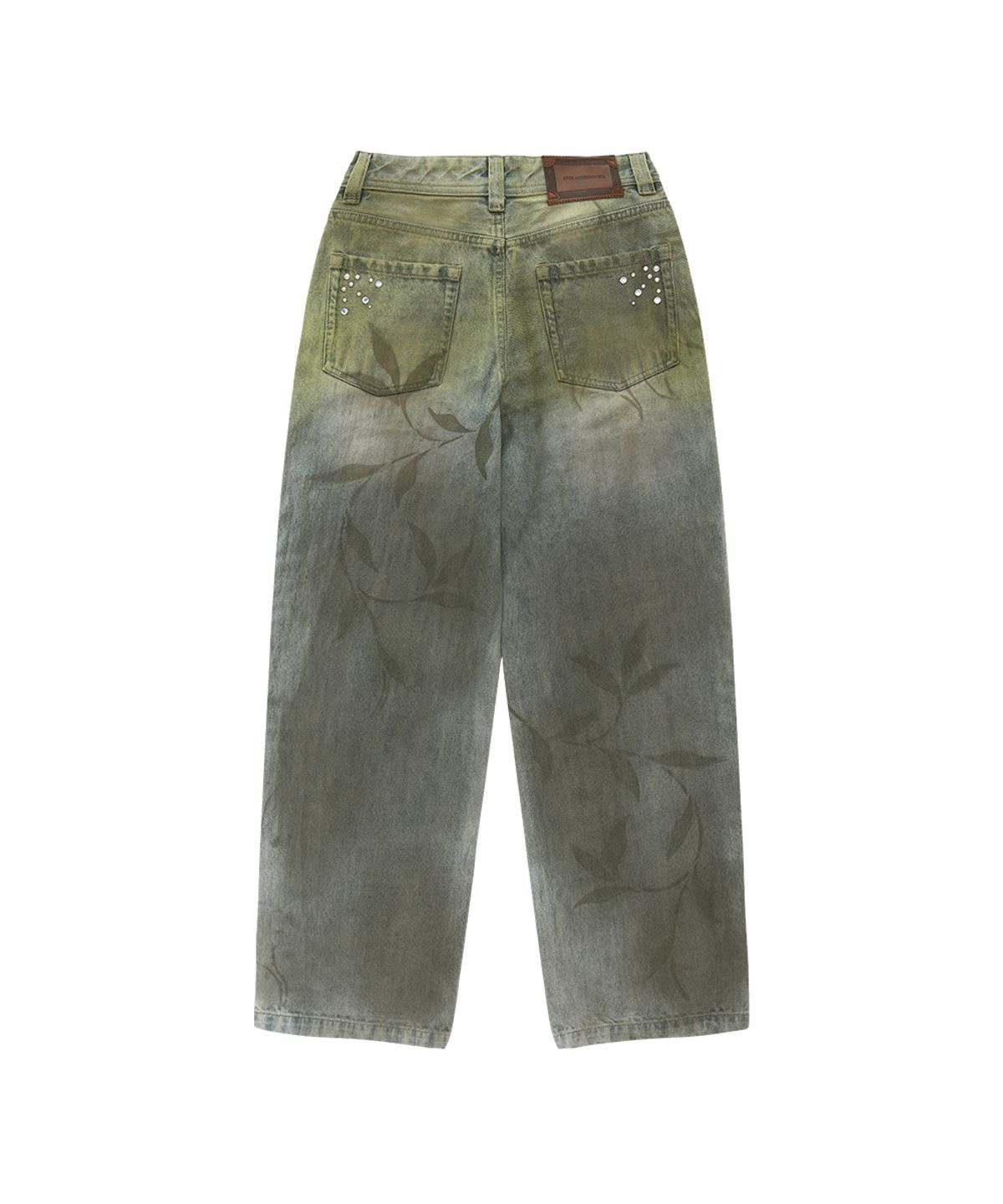 앤더슨벨(ADSB ANDERSSON BELL) BOTANICAL-PRINT JEANS apa916w(GREEN/BLUE)