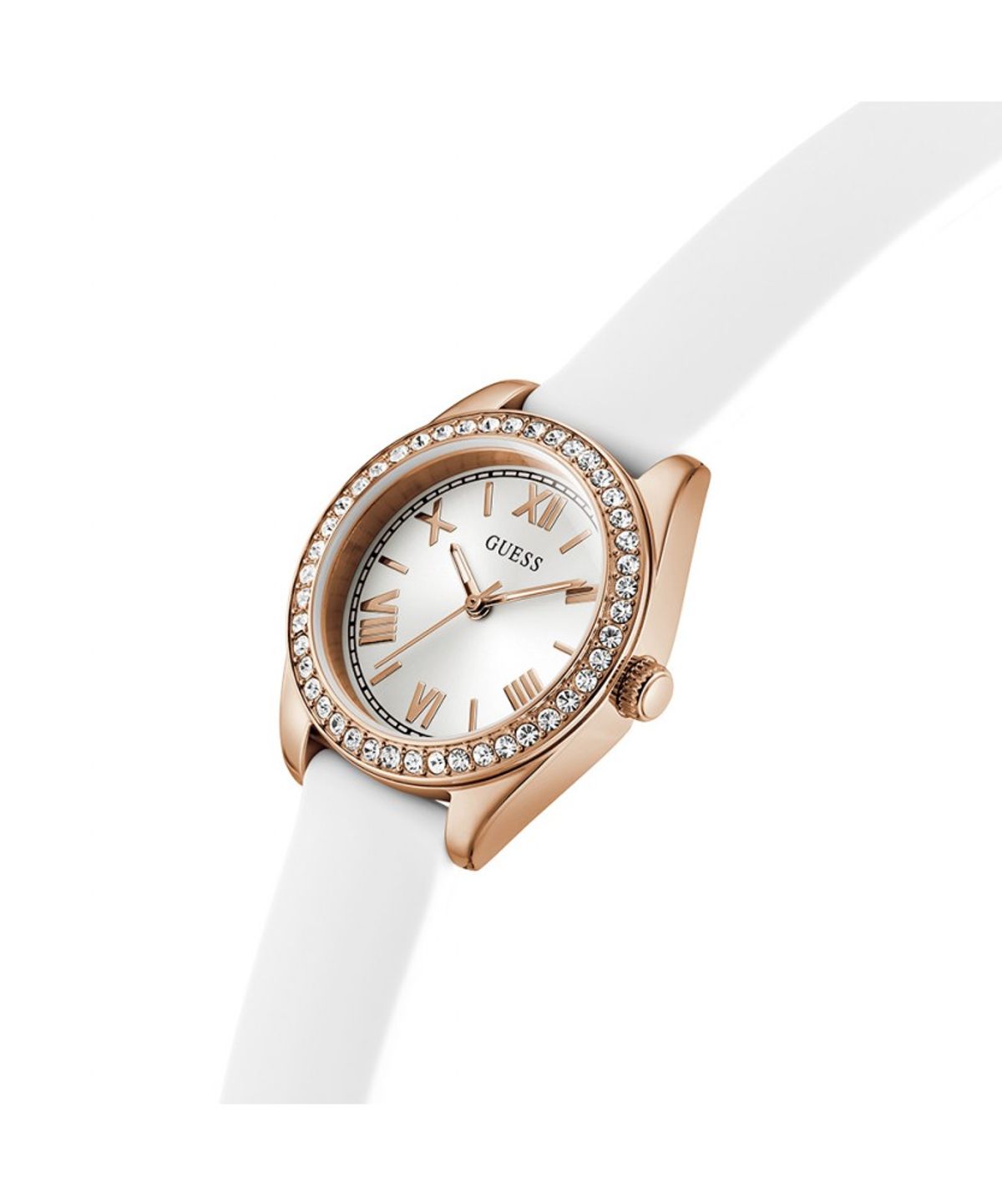 게스 시계(GUESS WATCH) 화이트 실리콘 미니 루나 (GW1000L3) 여성시계