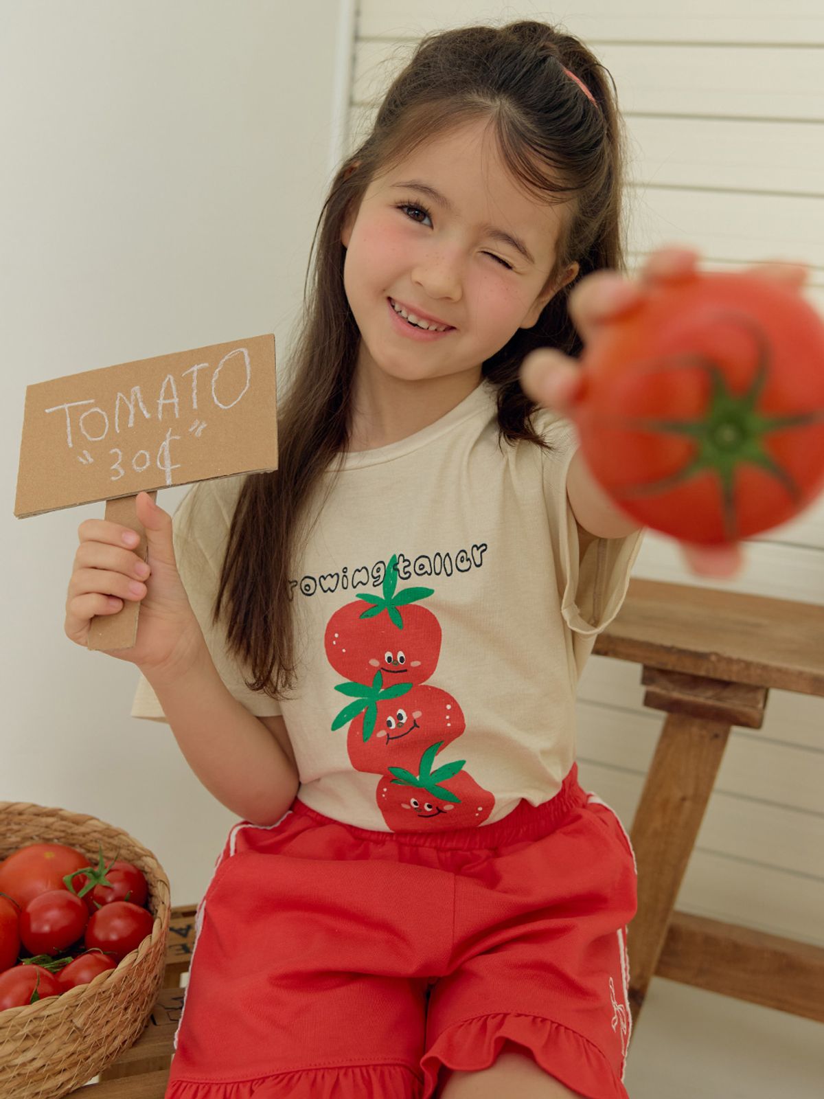 베베테일러(BEBETAILOR) 3단 토마토 반팔티