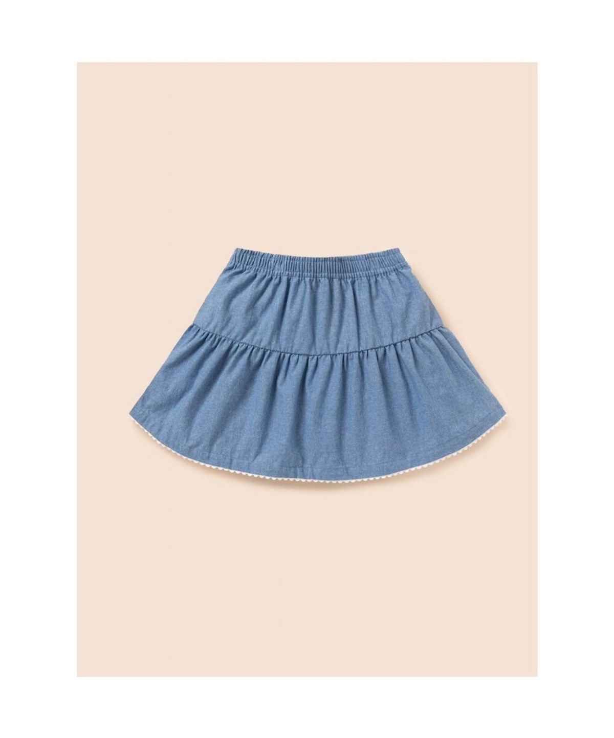 빈폴 키즈(BEANPOLE KIDS) 샴브레이 스커트  스카이 블루 (BI6327G02Q)