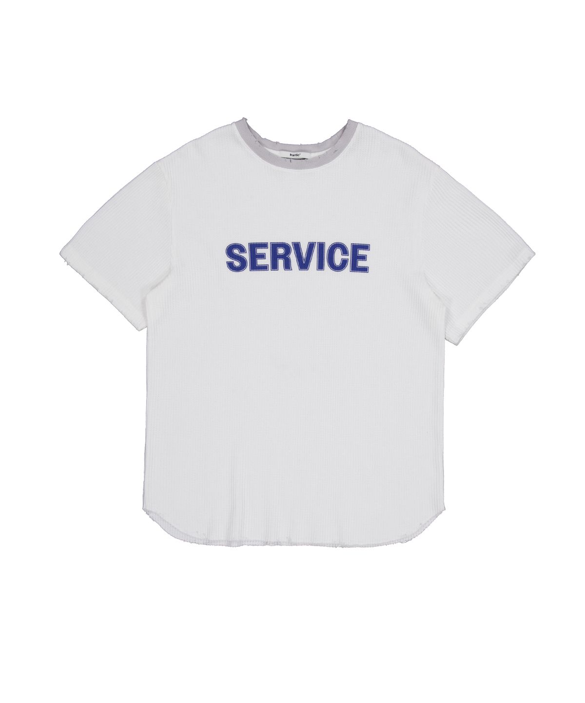 프랜틱서비스(FRANTICSERVICE) 빈티지 와플 티셔츠 - 화이트