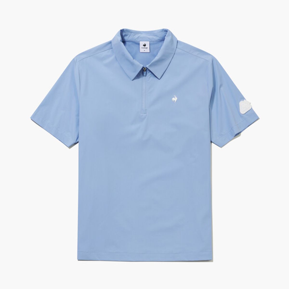 르꼬끄 골프(LECOQ GOLF) [COQ TAP] 남성 스트레치 메쉬 우븐 카라 반팔 티셔츠 _MBLU GR121MTS31