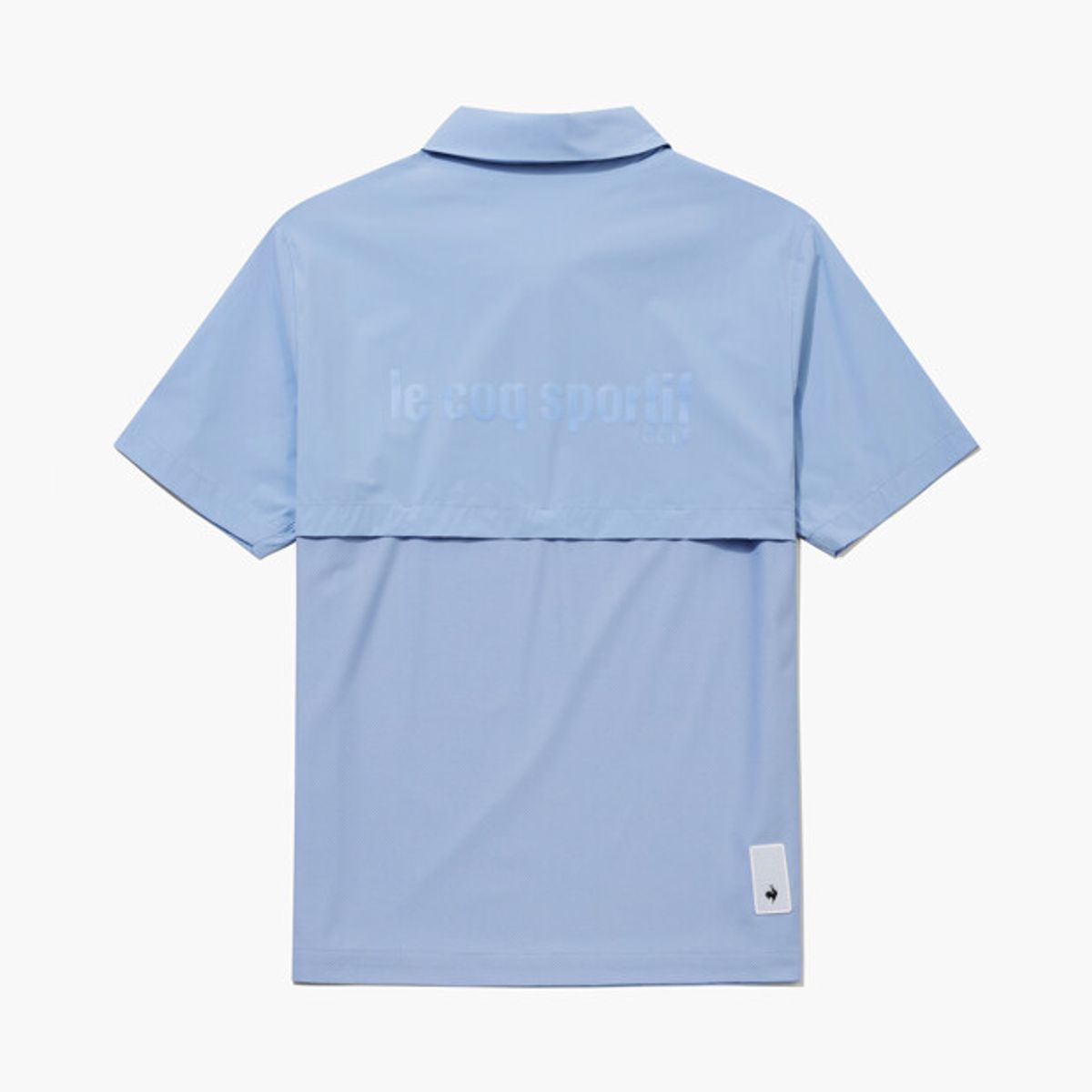 르꼬끄 골프(LECOQ GOLF) [COQ TAP] 남성 스트레치 메쉬 우븐 카라 반팔 티셔츠 _MBLU GR121MTS31