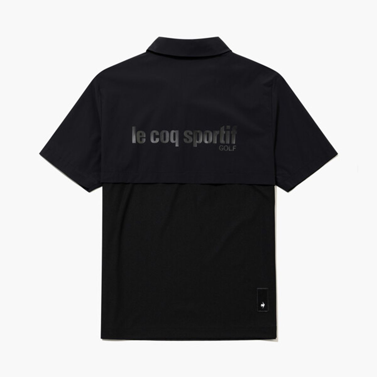 르꼬끄 골프(LECOQ GOLF) [COQ TAP] 남성 스트레치 메쉬 우븐 카라 반팔 티셔츠 _BLCK GR121MTS31