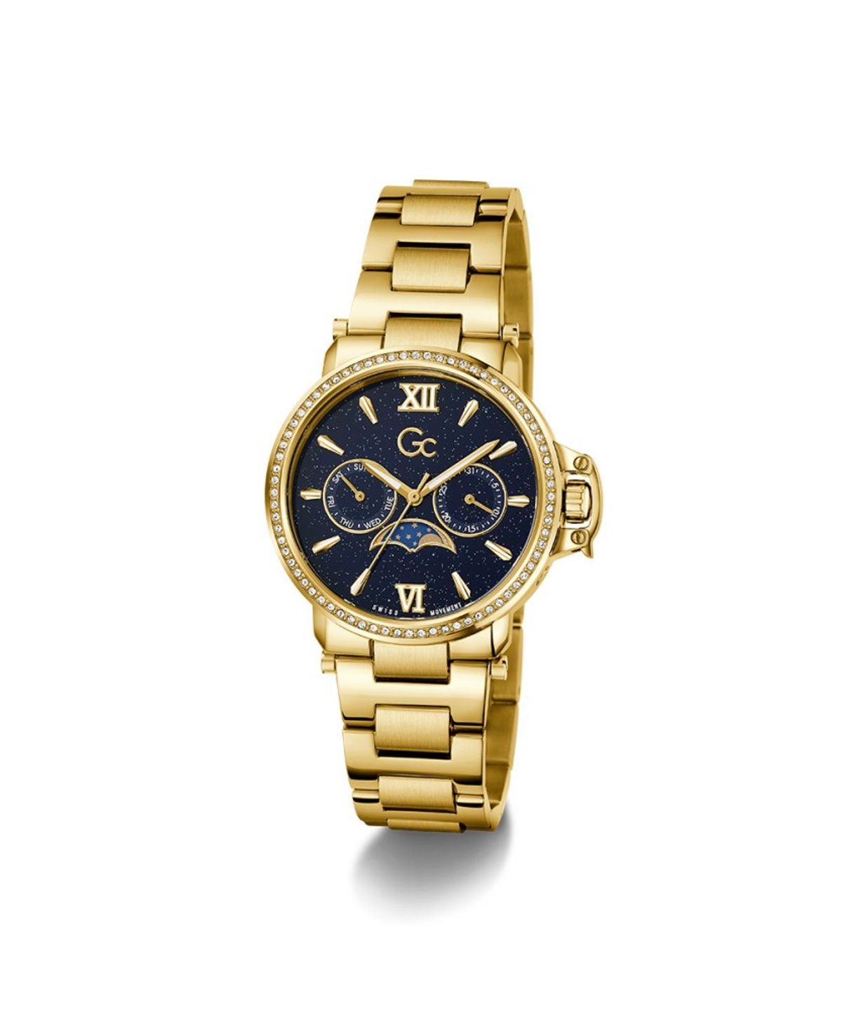 지씨시계(GCWATCH) 블루 골드 문시크 (Z69004L7) 여성시계