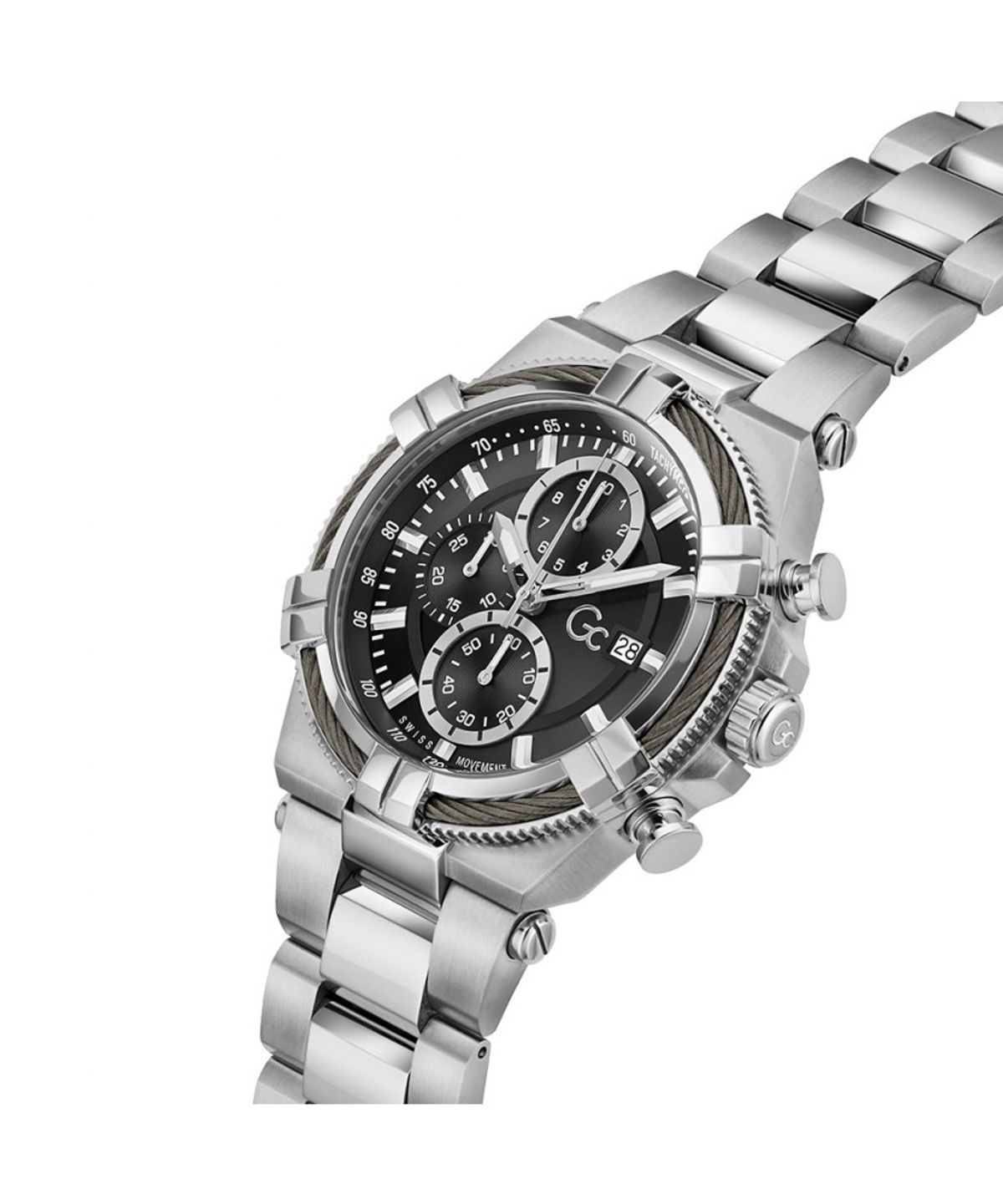 지씨시계(GCWATCH) 블랙 실버 아이언 포스 (Z76001G2) 남성시계