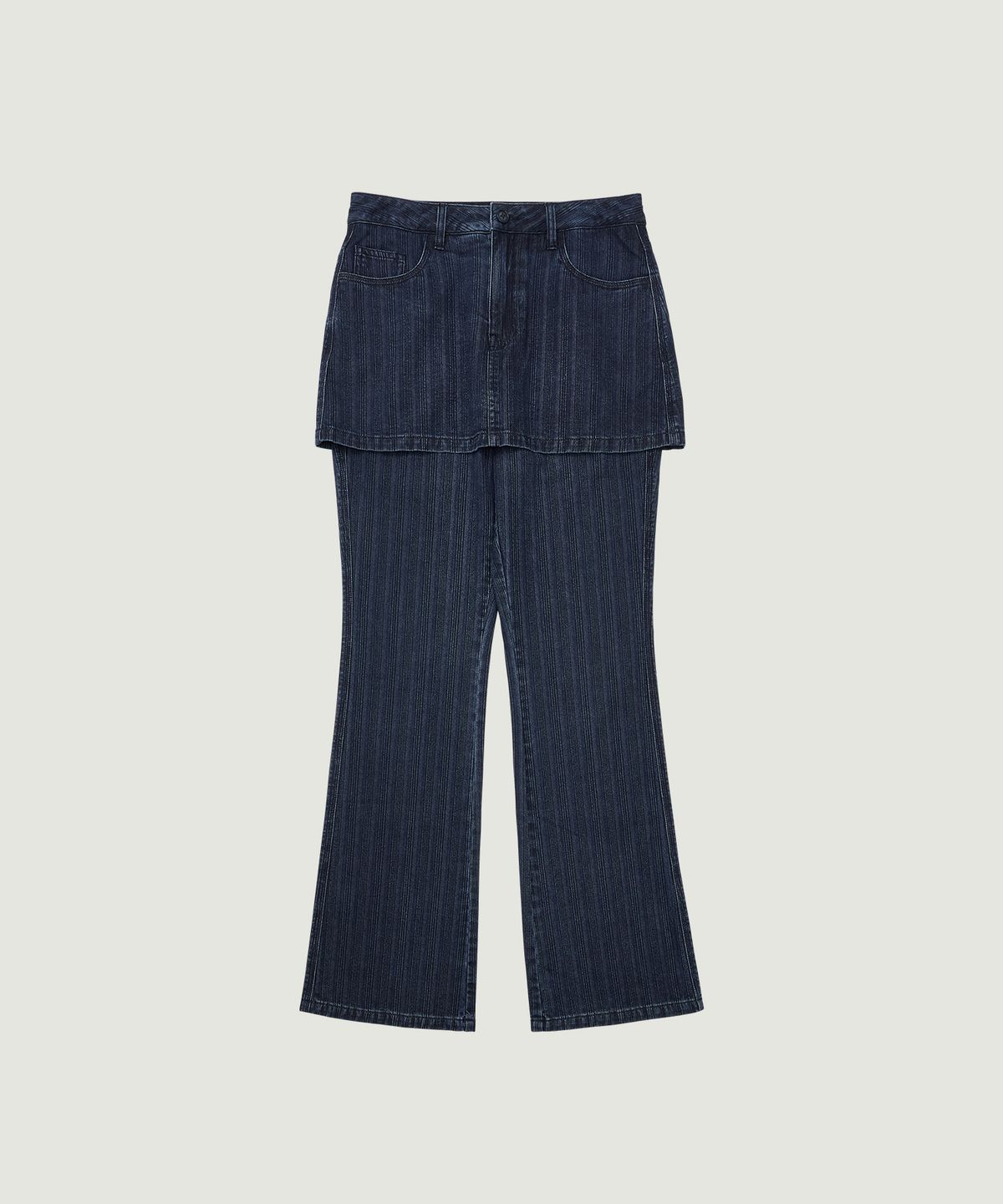 그로브(GROVE) NELL DENIM SKIRT PANTS (DARK BLUE)