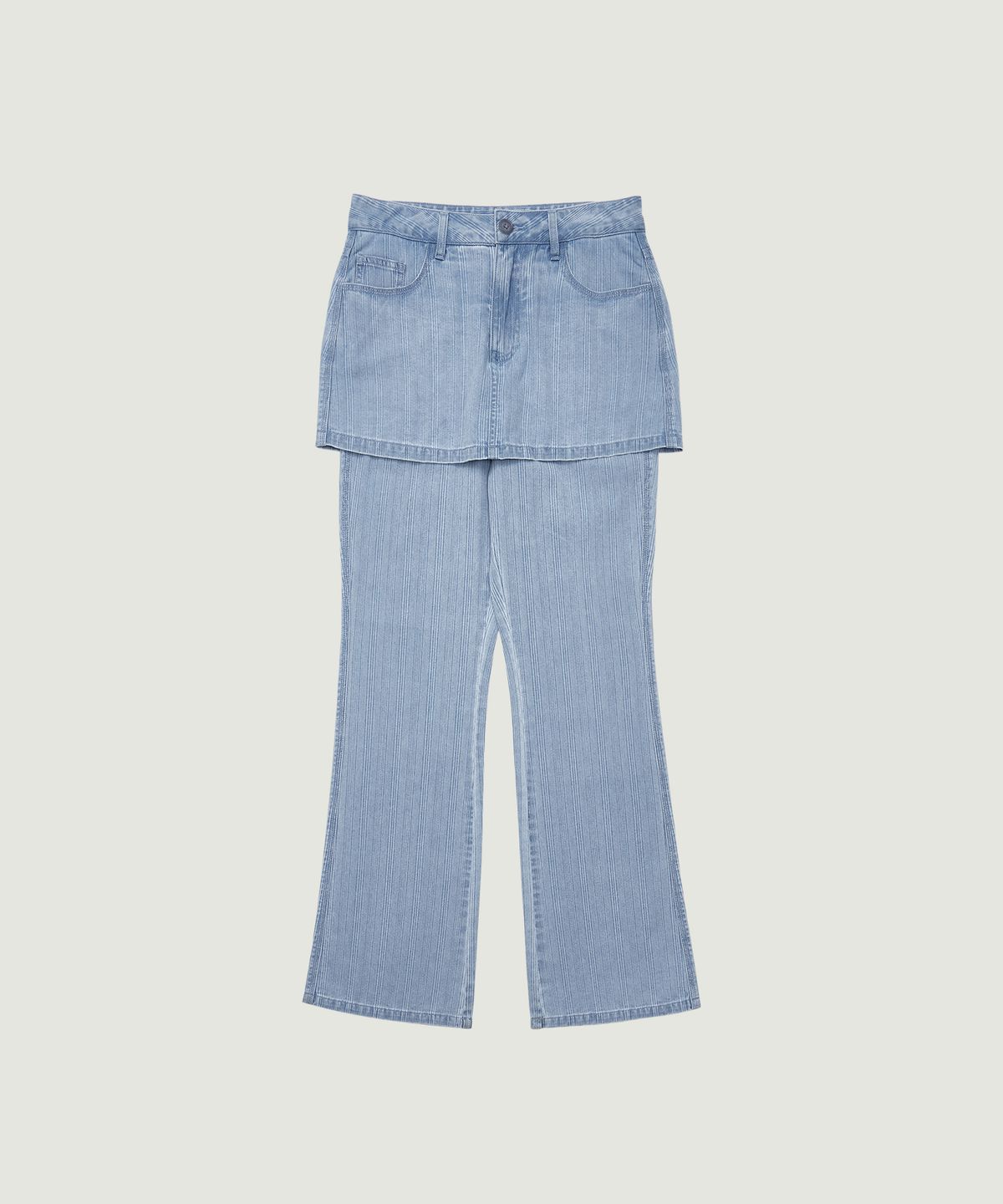 그로브(GROVE) NELL DENIM SKIRT PANTS (LIGHT BLUE)