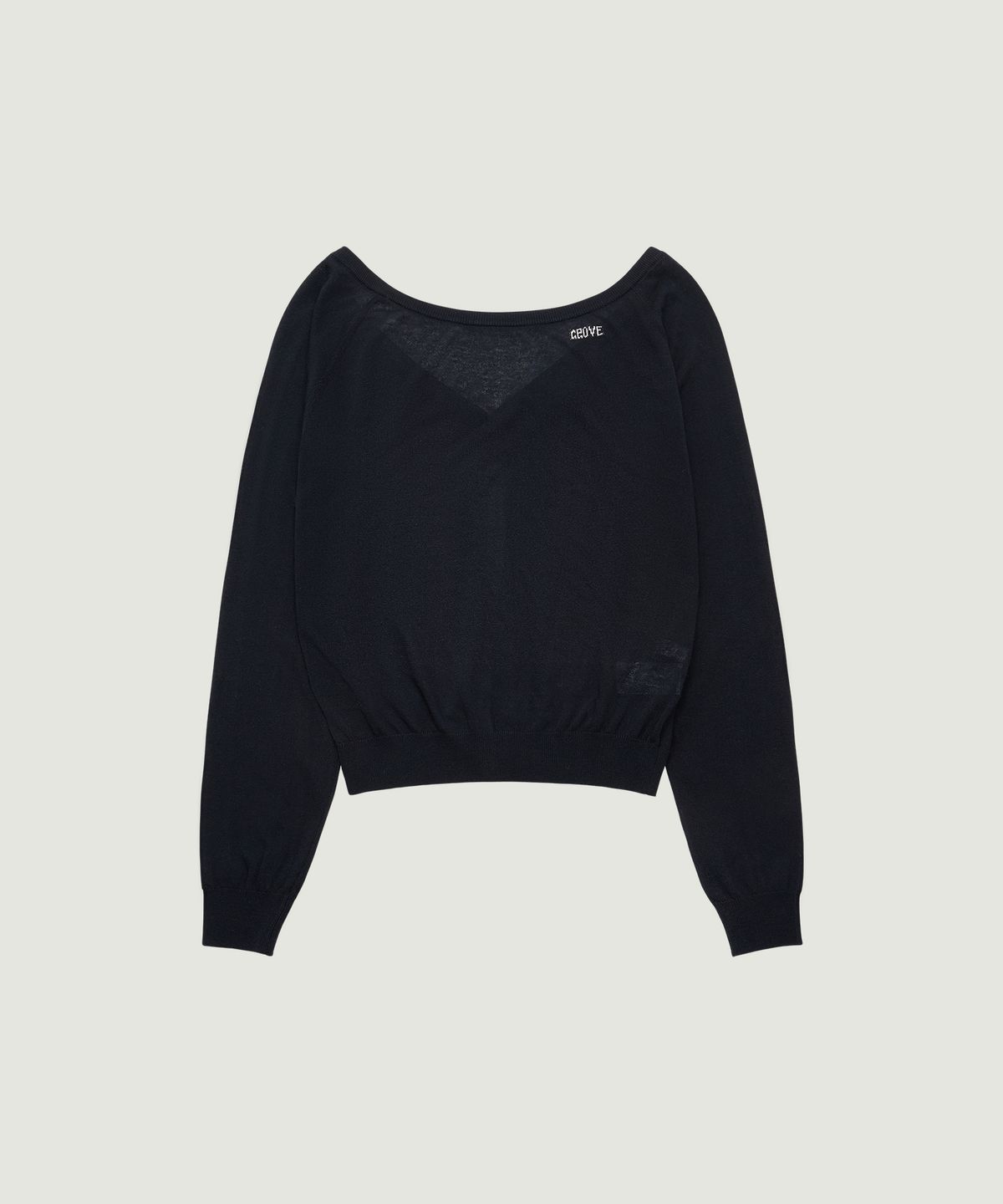 그로브(GROVE) COLETTE OFF-SHOULDER CARDIGAN (NAVY)