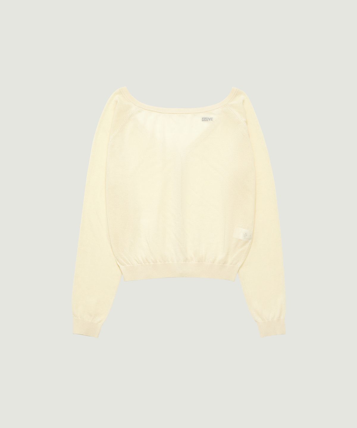 그로브(GROVE) COLETTE OFF-SHOULDER CARDIGAN (CREAM)