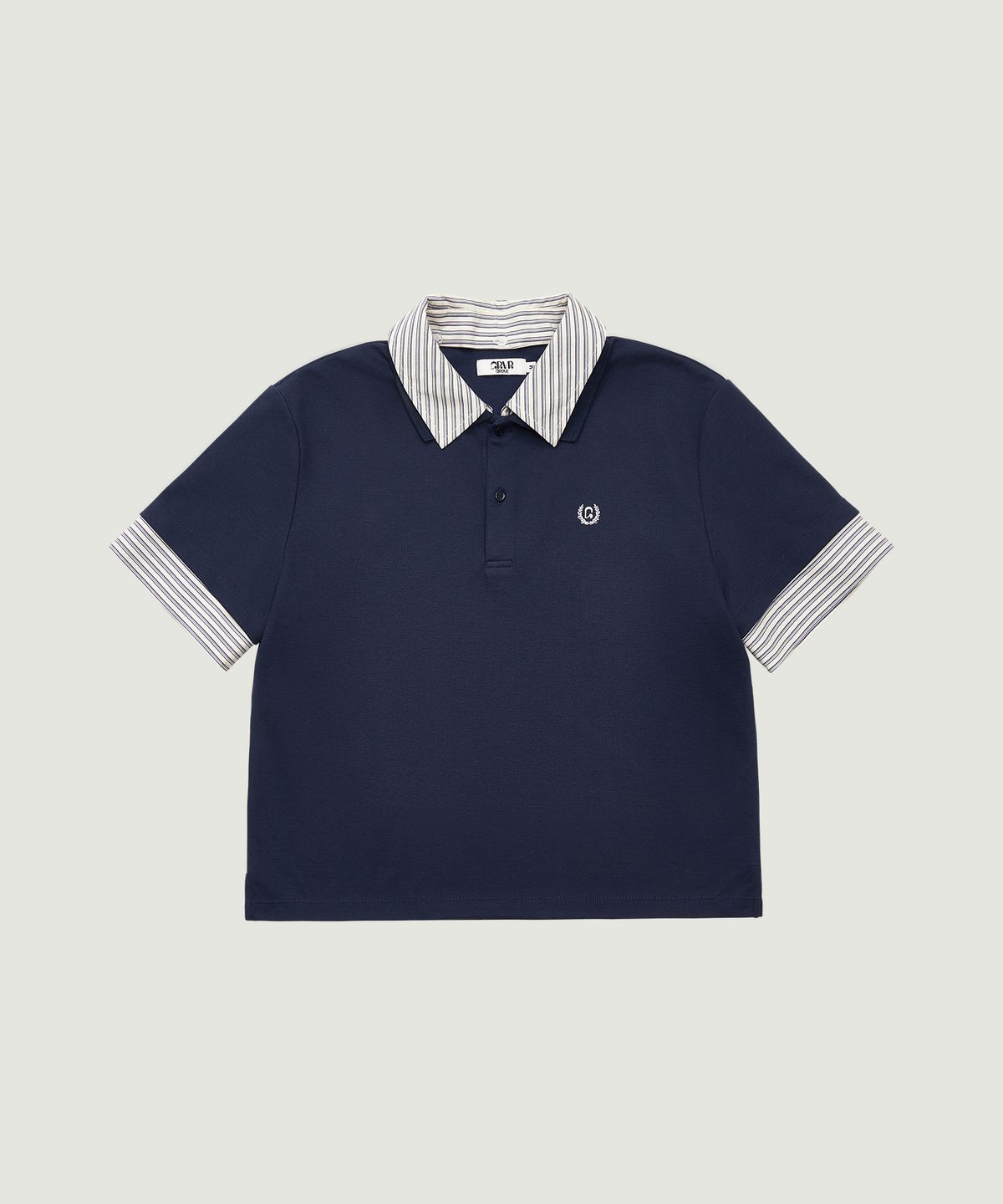 그로브(GROVE) POEM PIQUE T-SHIRT (NAVY)