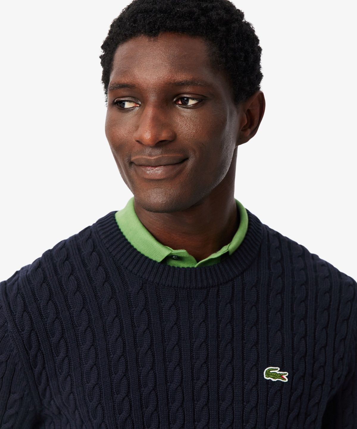 라코스테(LACOSTE) 남성 케이블 긴팔 크루넥 풀오버 AH7627-56G 802