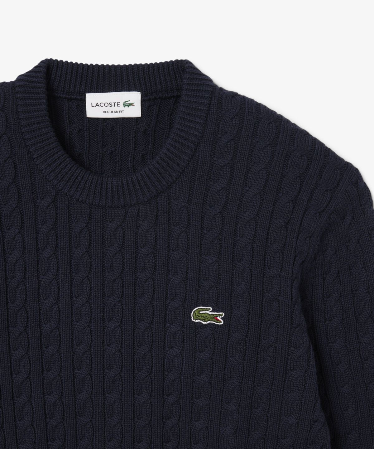 라코스테(LACOSTE) 남성 케이블 긴팔 크루넥 풀오버 AH7627-56G 802