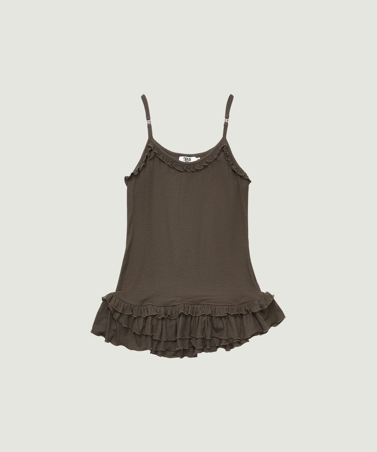 그로브(GROVE) LIV FRILL SLEEVELESS (BROWN)