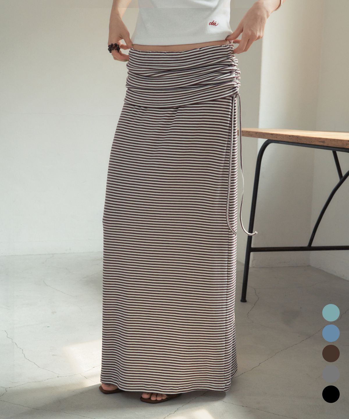 씨타(CITTA) Every Day Stripe Long Skirt_CTS628(5color)