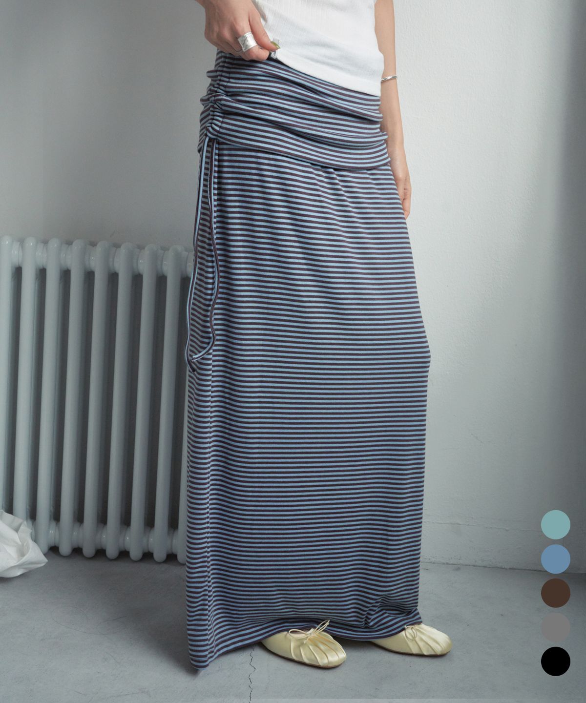 씨타(CITTA) Every Day Stripe Long Skirt_CTS628(5color)