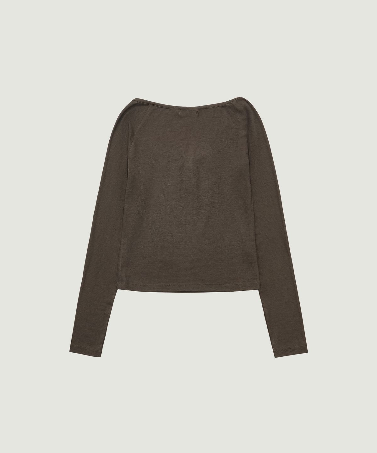 그로브(GROVE) LIV HENRY NECK T-SHIRT (BROWN)