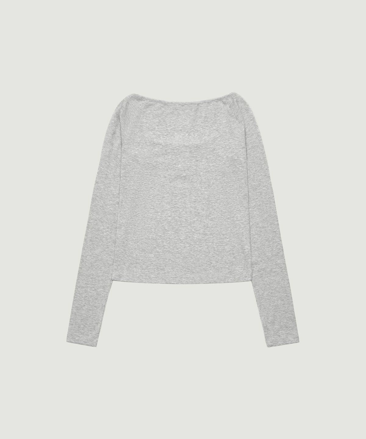 그로브(GROVE) LIV HENRY NECK T-SHIRT (MELANGE GRAY)