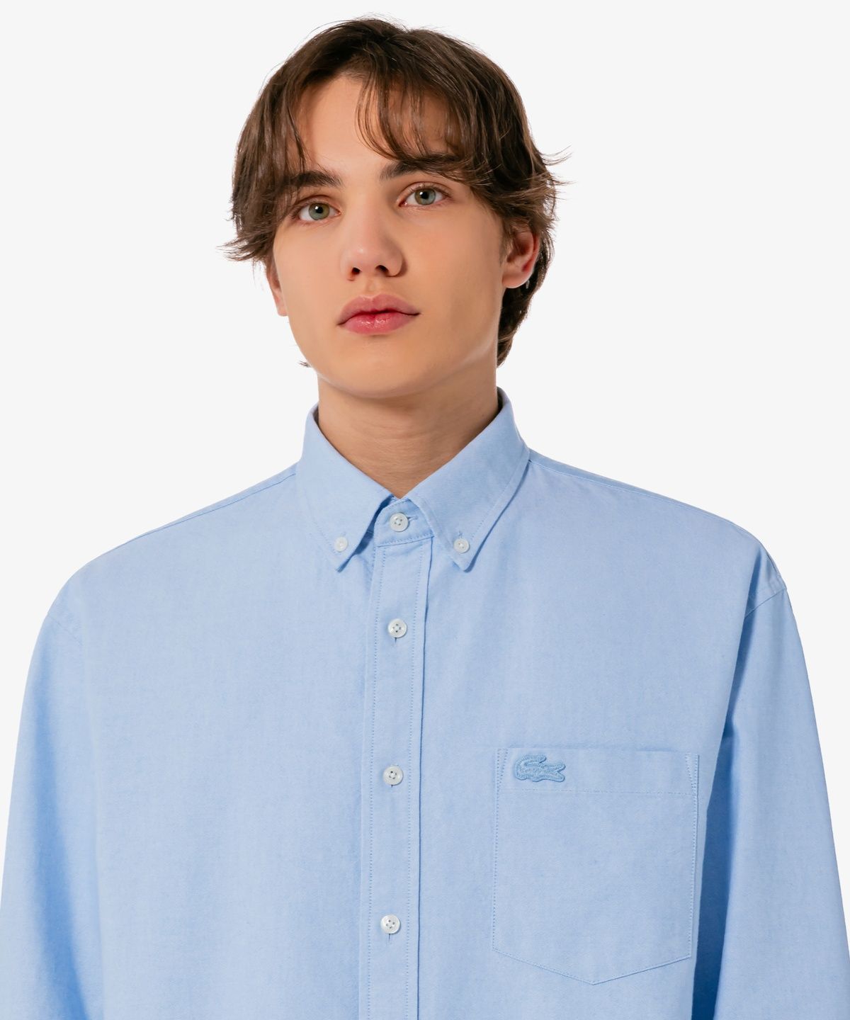 라코스테(LACOSTE) 남성 코튼 옥스포드 릴랙스핏 셔츠 CH165E-56G HBP