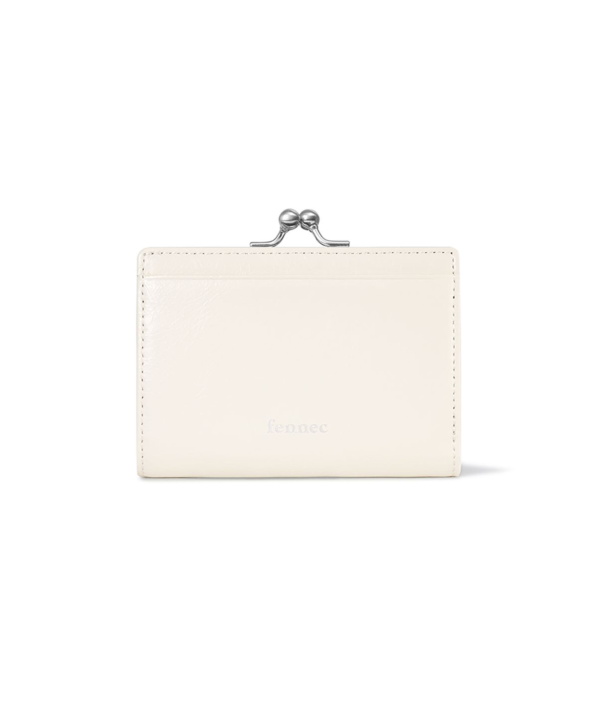 페넥(FENNEC) CRINKLE TRIANGLE FRAME BRIDGE WALLET - VANILLA