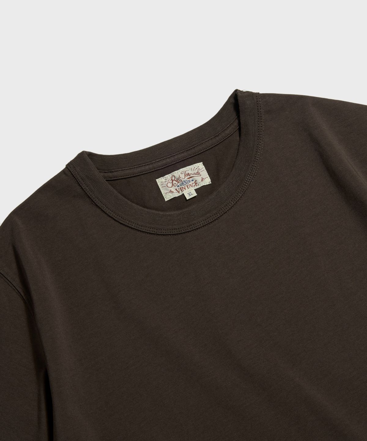 레드토네이도(RED TORNADO) 9.5oz Cotton Basic Tee Mocha Brown