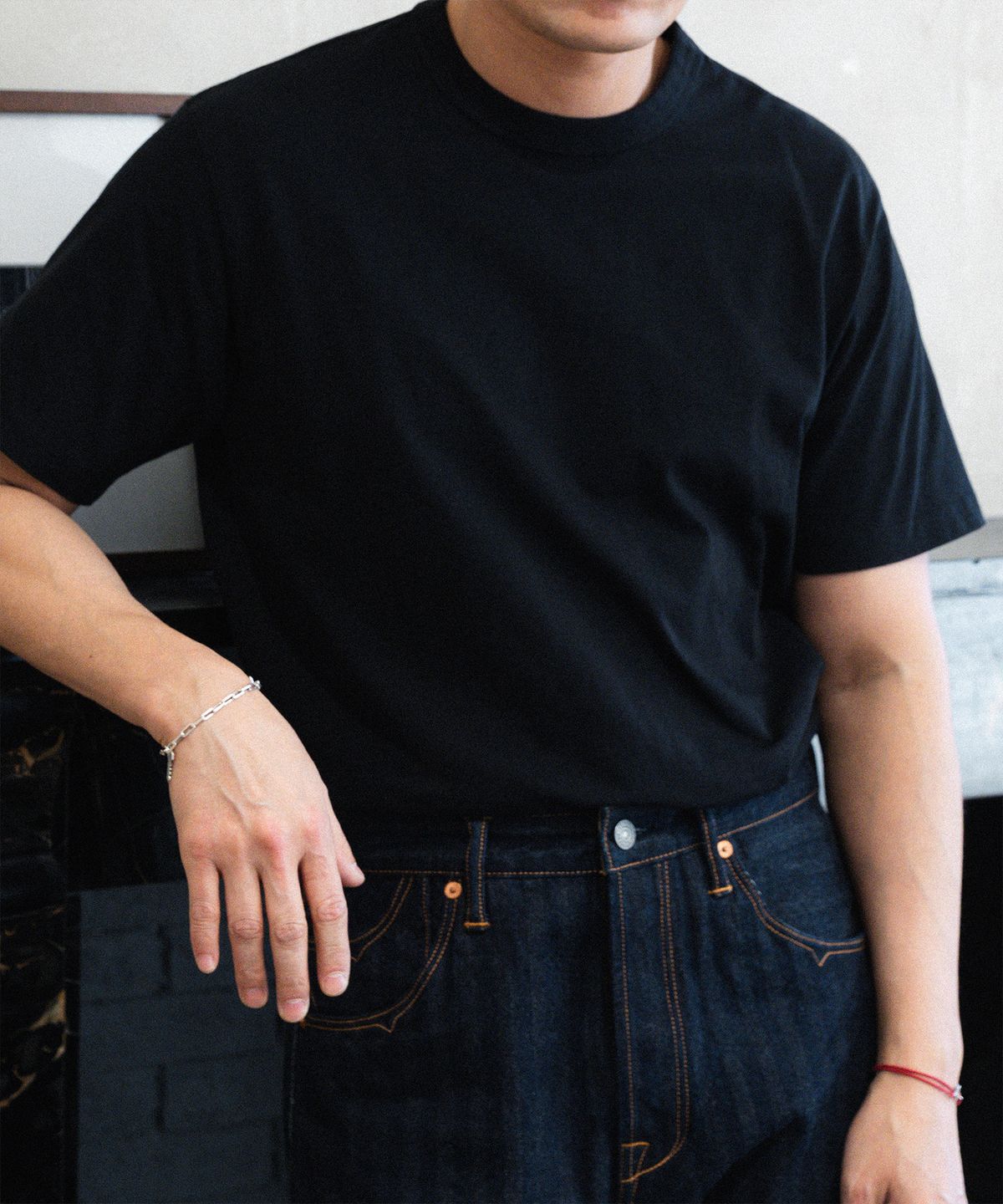 레드토네이도(RED TORNADO) 9.5oz Cotton Basic Tee Mocha Brown