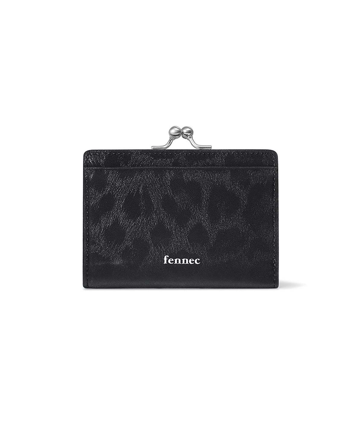 페넥(FENNEC) TRIANGLE FRAME BRIDGE WALLET - LEOPARD BLACK