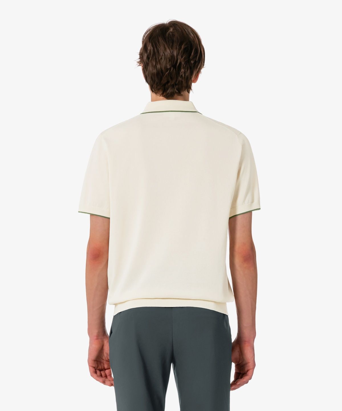 라코스테(LACOSTE) 남성 팁핑 페이퍼 반팔 스웨터 폴로 셔츠 PH744E-56G 056