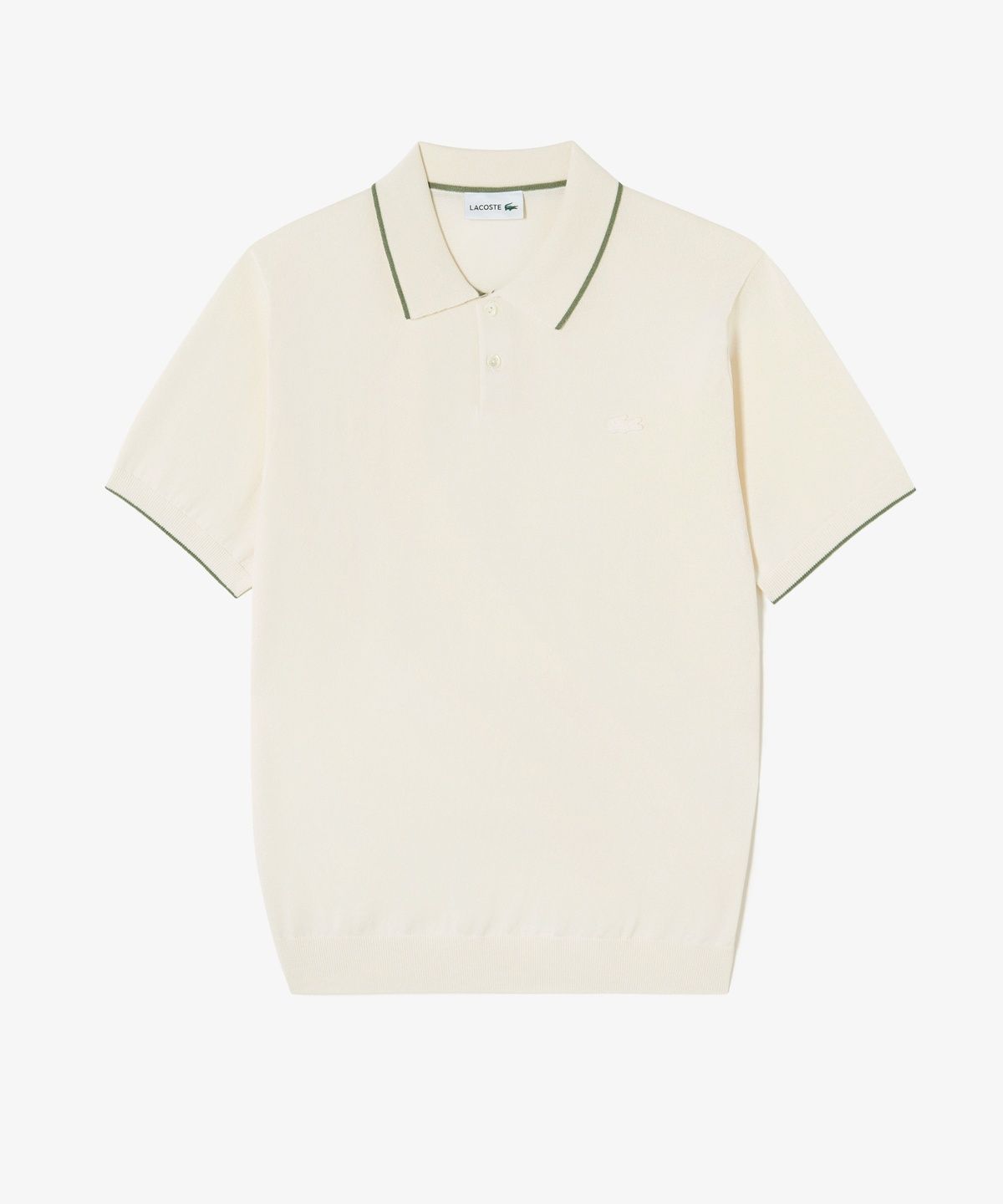 라코스테(LACOSTE) 남성 팁핑 페이퍼 반팔 스웨터 폴로 셔츠 PH744E-56G 056