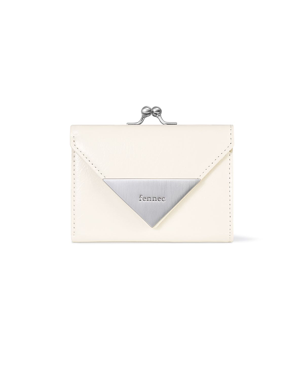 페넥(FENNEC) CRINKLE TRIANGLE FRAME WALLET - VANILLA