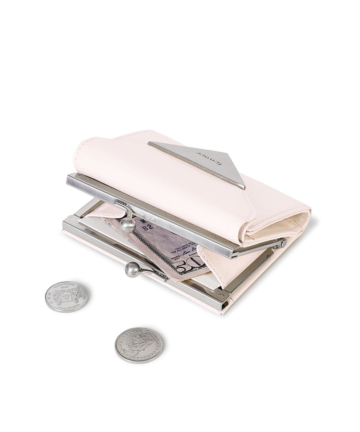 페넥(FENNEC) CRINKLE TRIANGLE FRAME WALLET - BLOSSOM