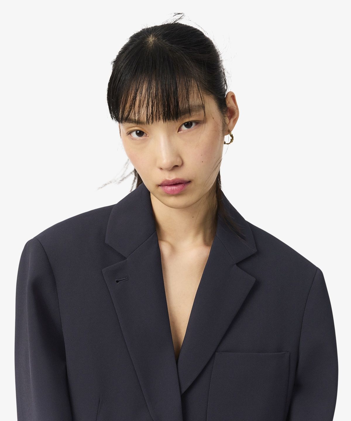 라코스테(LACOSTE) 여성 릴랙스핏 아이코닉 플루이드 피케 블레이저 VF8502-56G HDE