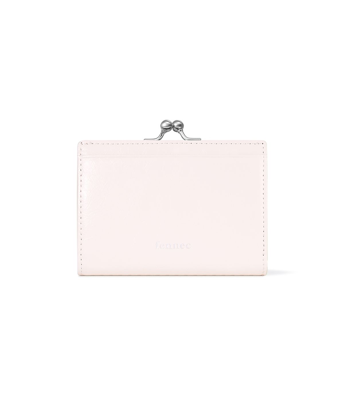 페넥(FENNEC) CRINKLE HEARTY FRAME BRIDGE WALLET - BLOSSOM